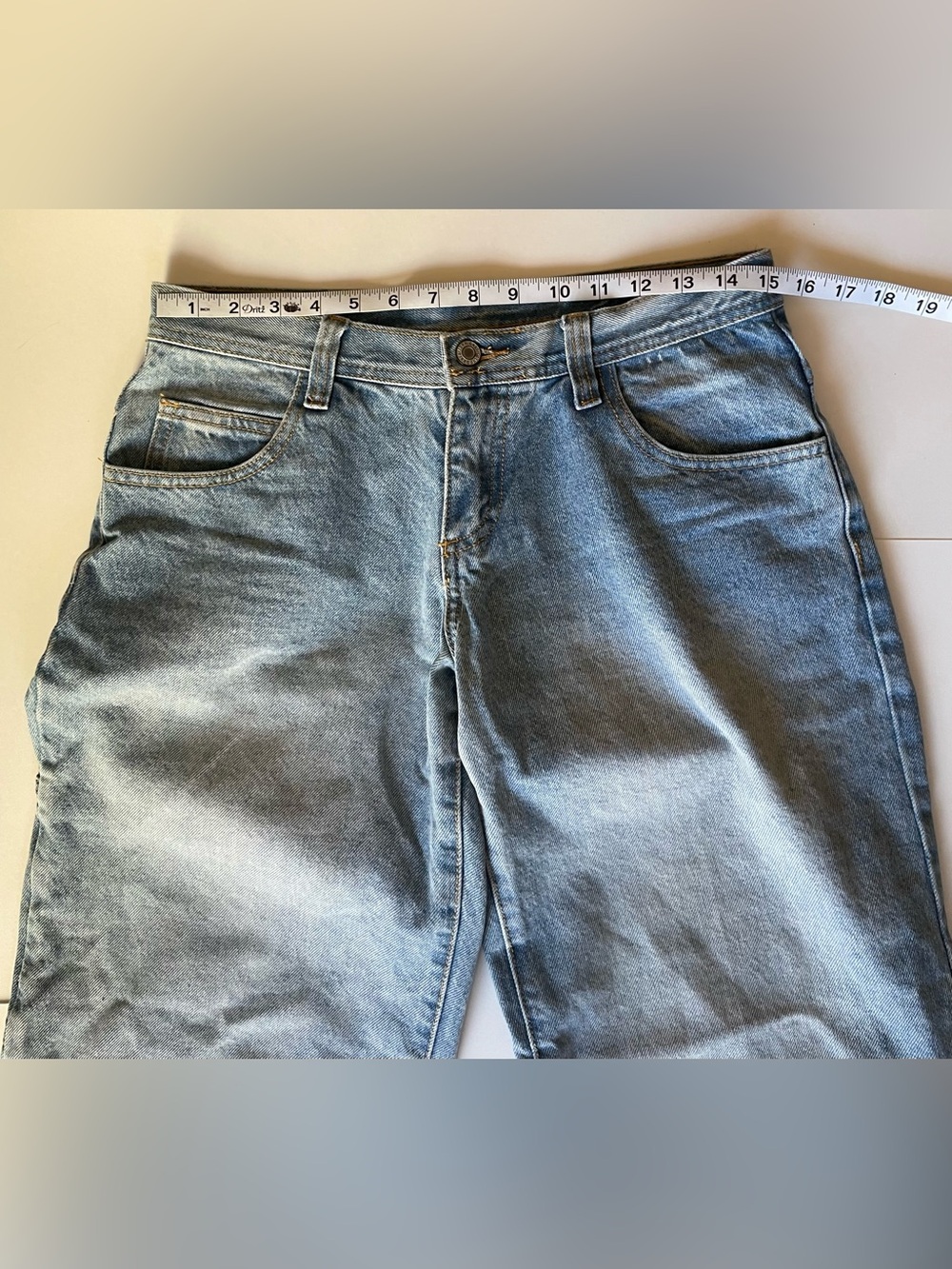 Brandy Melville John Galt Light Blue Straight Low Rise Denim Jeans - Picture 2 of 7